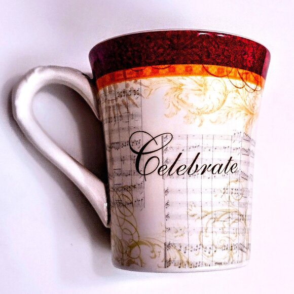 Cracker Barrel "Season of Peace" Coffee Mug Set of 2 ~ "Celebrate & Rejoice" EUC - Picture 5 of 12